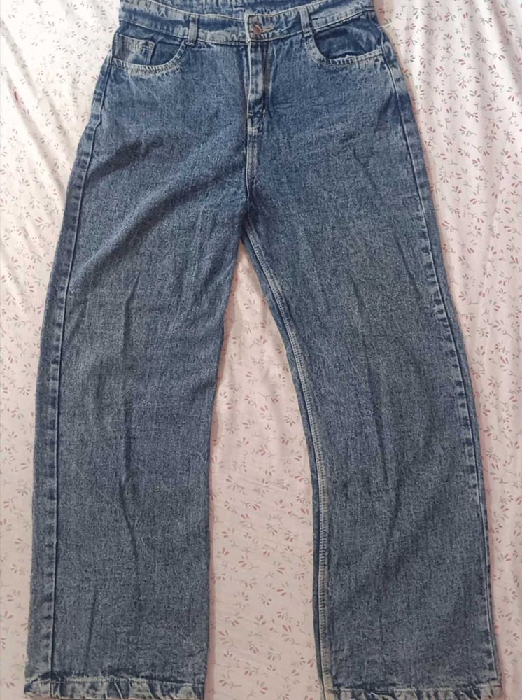 Vintage Blue parallel Denim Jeans