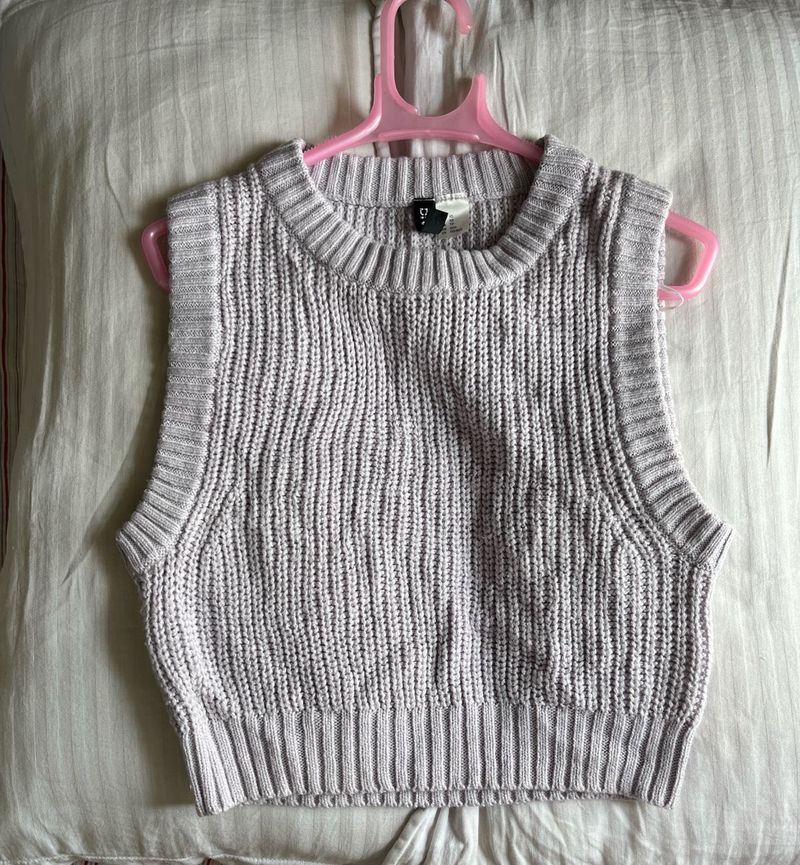 Lilac Knit Sleeveless Top