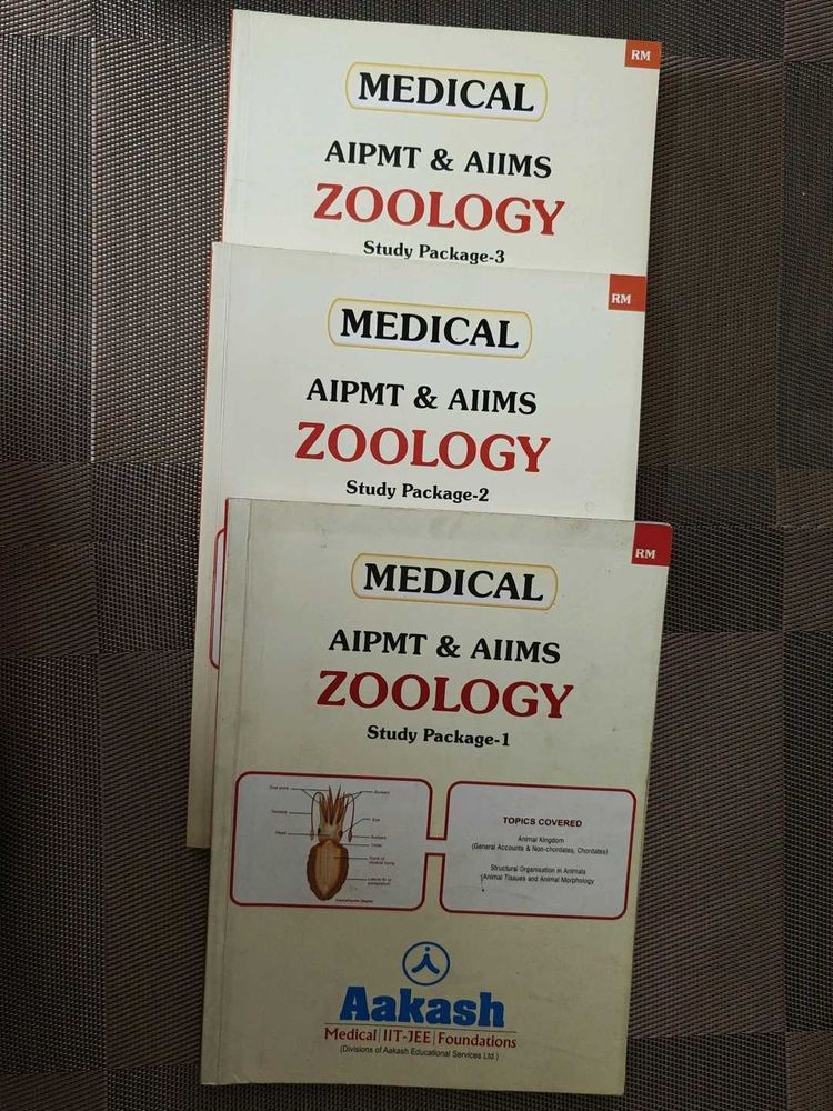 Set Of 3 Zoology Books Class XI