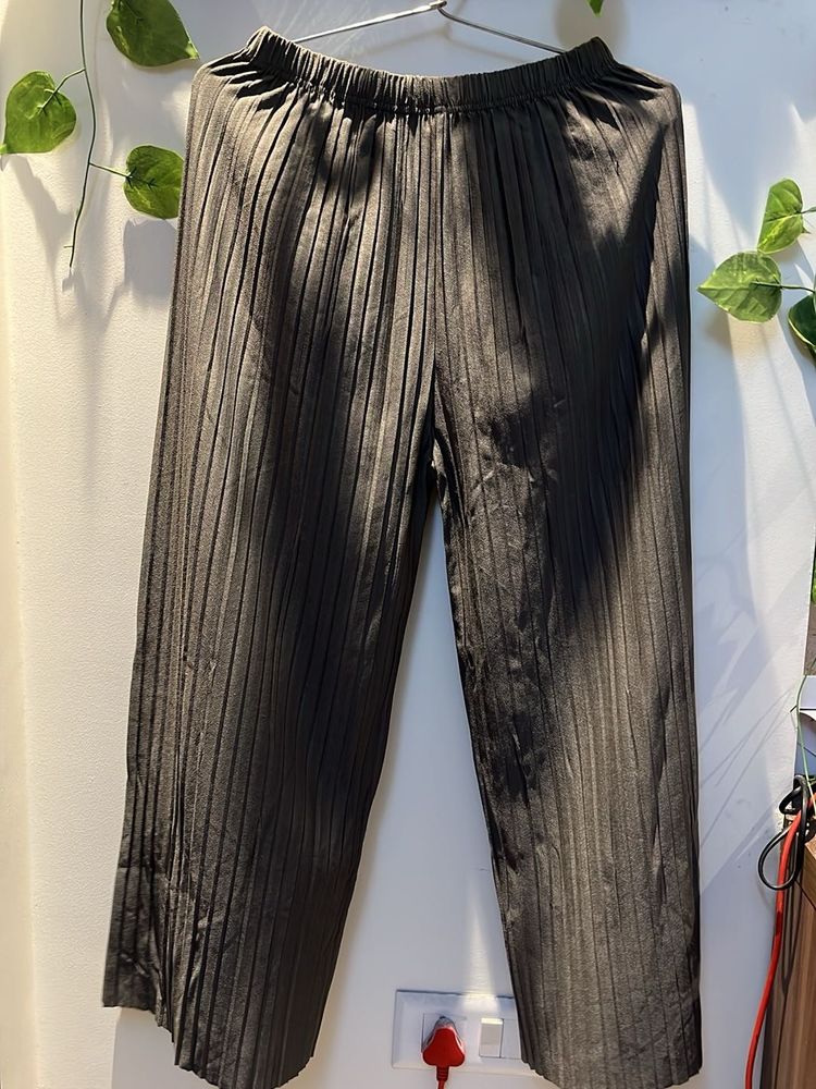Pleated Wide Leg Loungewear Pants