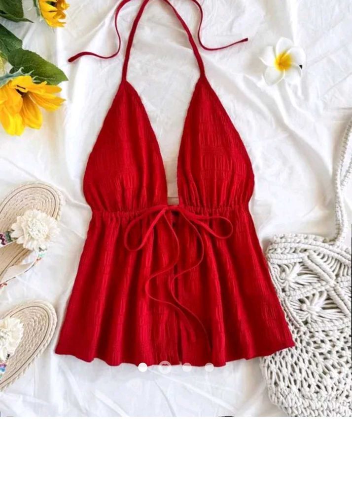 Red Halter Top
