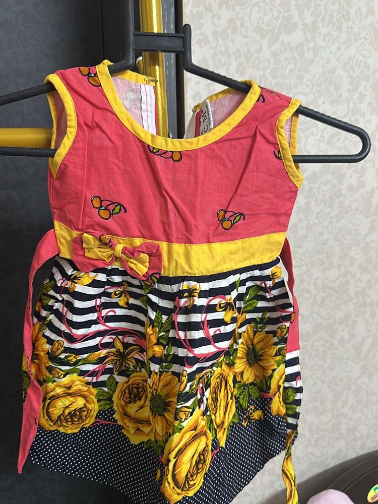 Pure Cotton Frock Floral