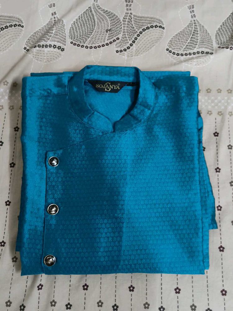 Teal Blue Kurta for Men