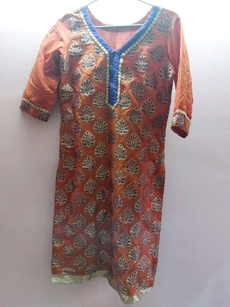Orange Festive kurti
