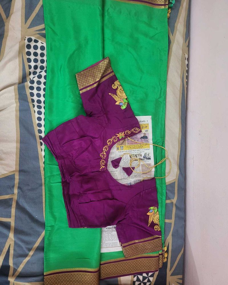 Mysore crepe silk saree.