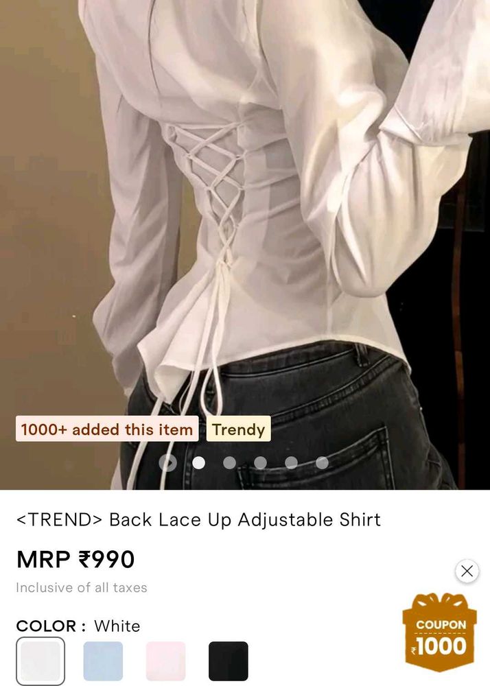 Back Lace-Up Shirt