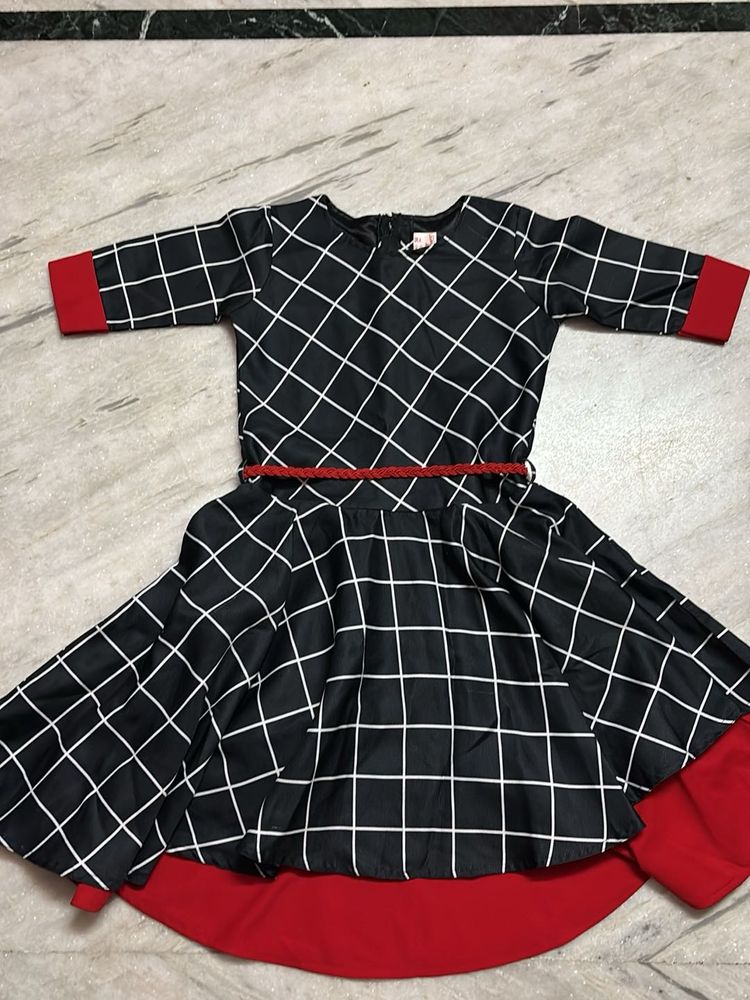 Girls Black &amp; White Dress