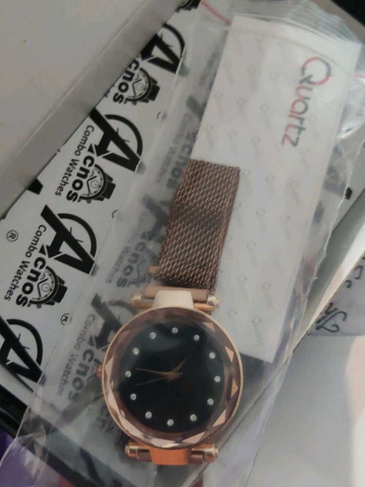 Rose Gold Mesh Watch