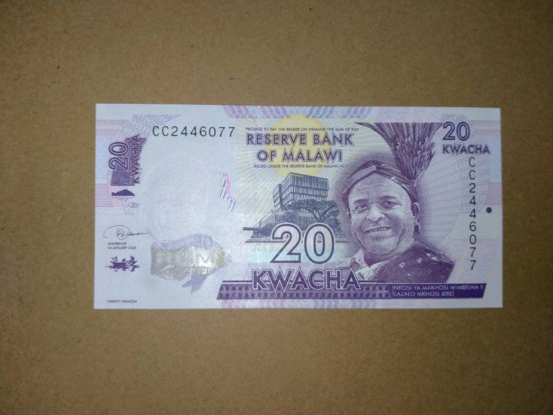 20 Malawian Kwacha banknote.
