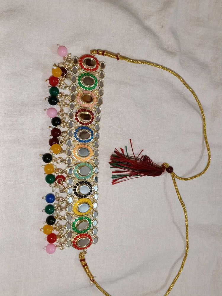 Colorful Mirror Work Choker