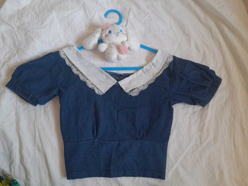 Denim Crop Top