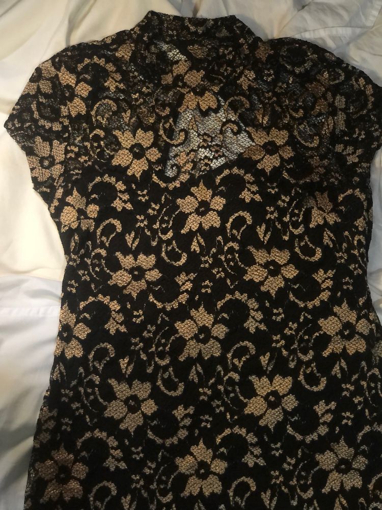 black net dress back open