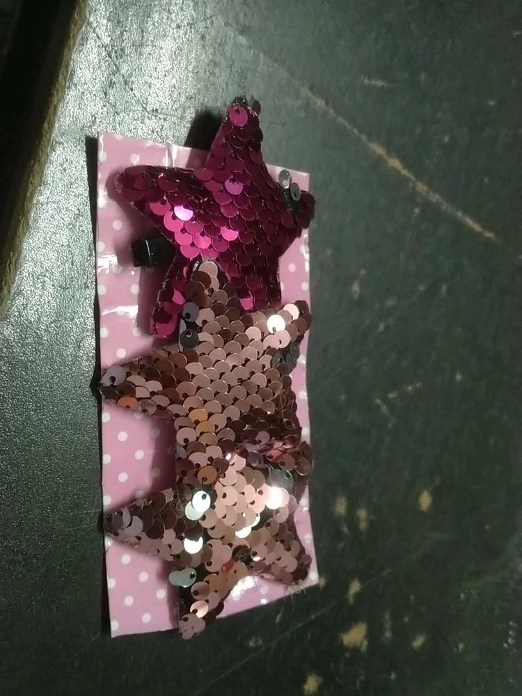 Star Sequin Hair Clips