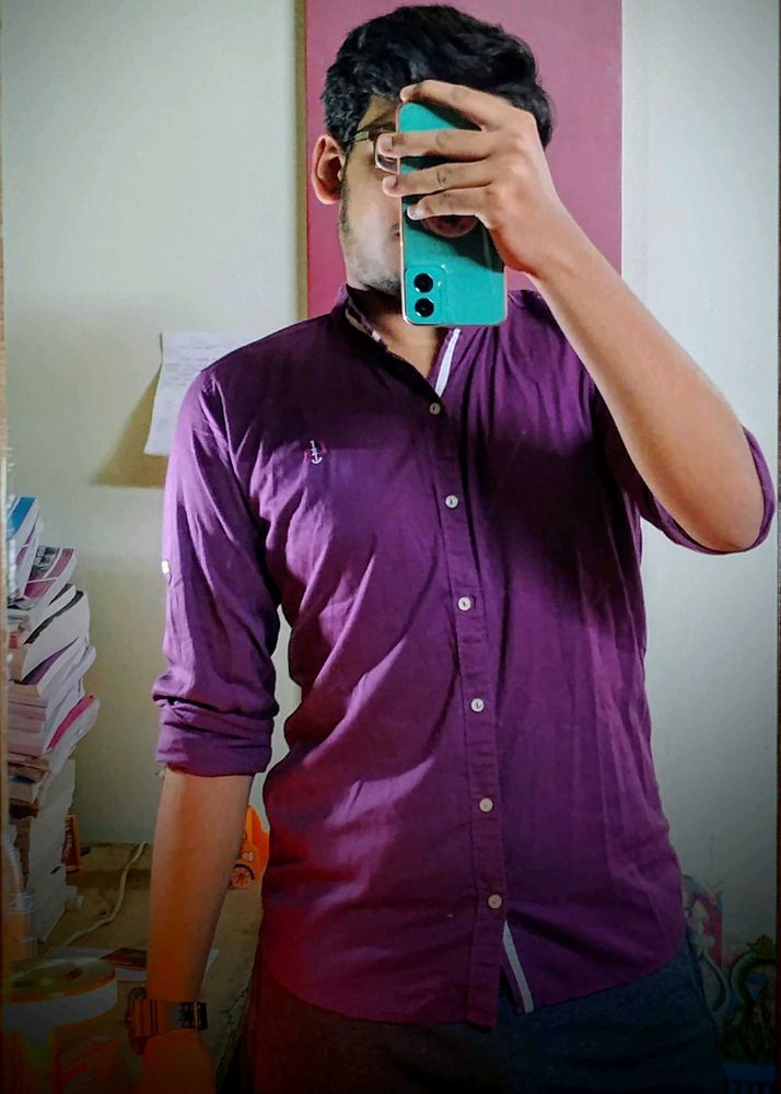 Purple Full Sleeve Tshirt For Men 💜