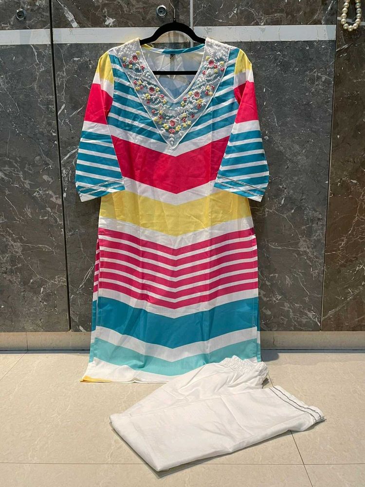 Multi Colored Kurta Set