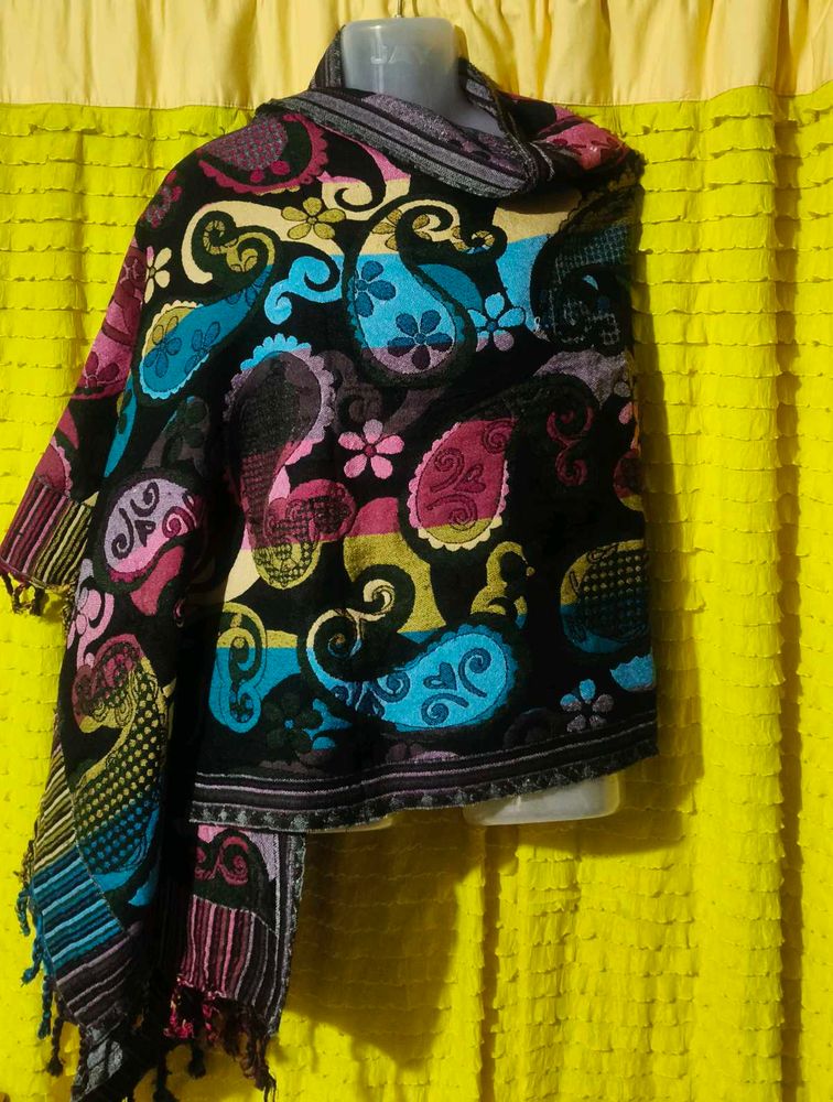 Indian Paisley Print Shawl