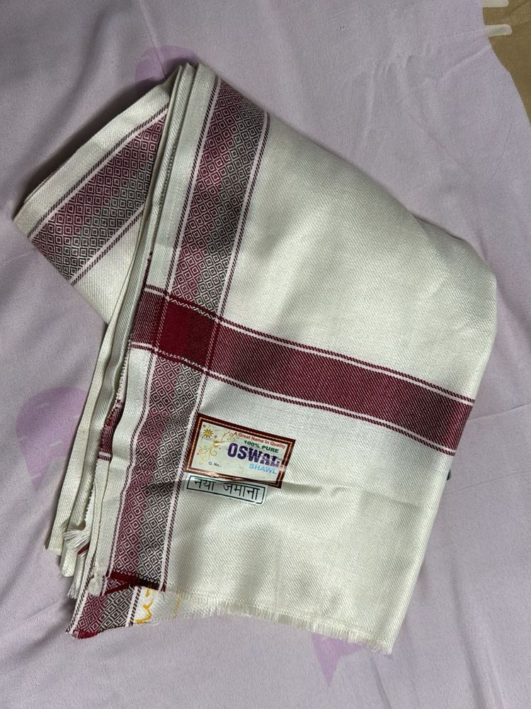 White Oswal Premium Shawl