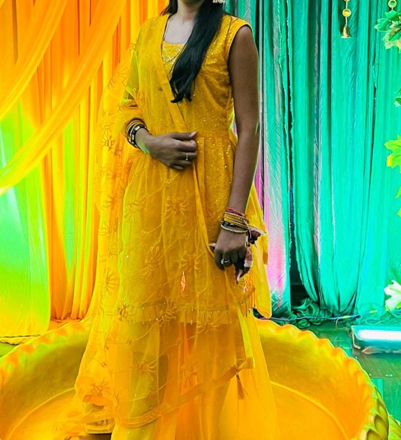 Yellow Embroidered Kurta Set