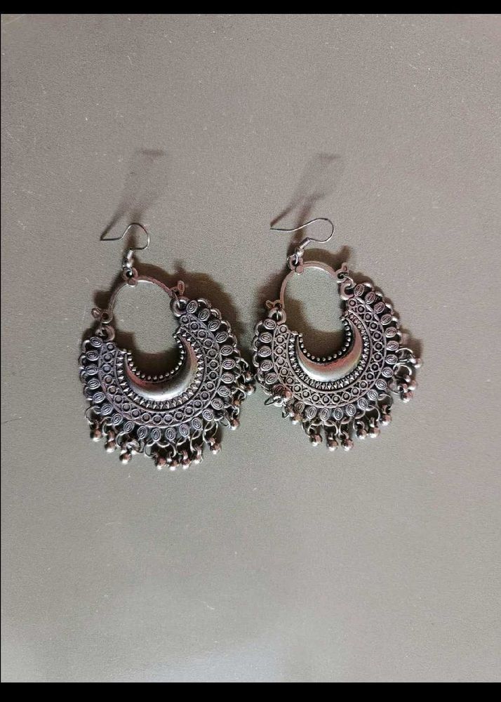 Silver Tone Boho Earrings