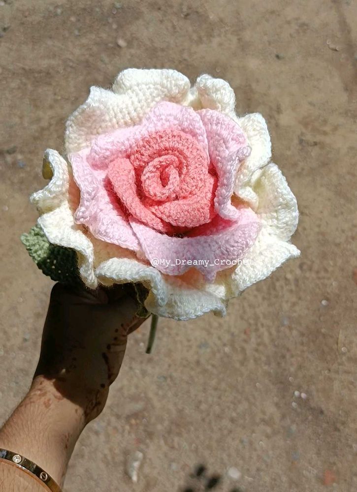 Handmade Crochet Rose Flower