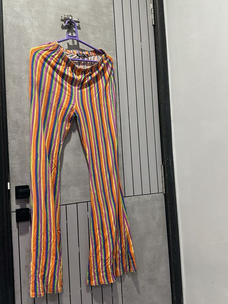 Striped Flared Pants