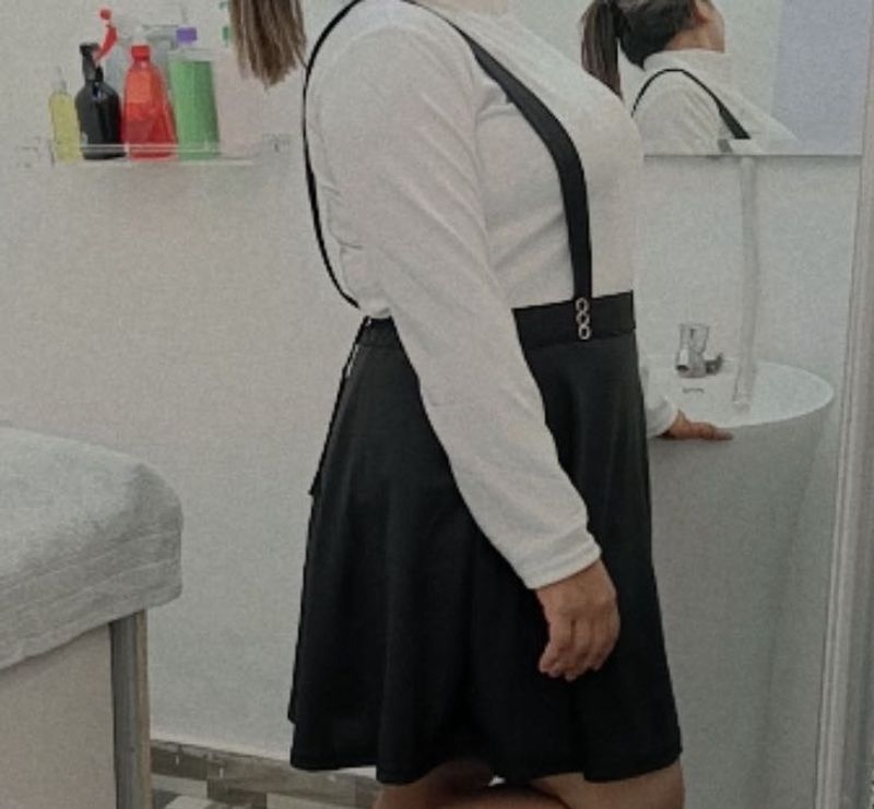 Black Skirt with Straps