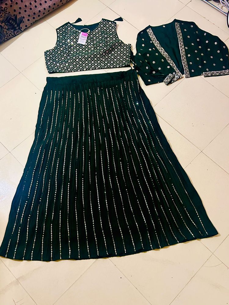 Size 4XL  3 Peace  Woman Beautiful Lehnga Set
