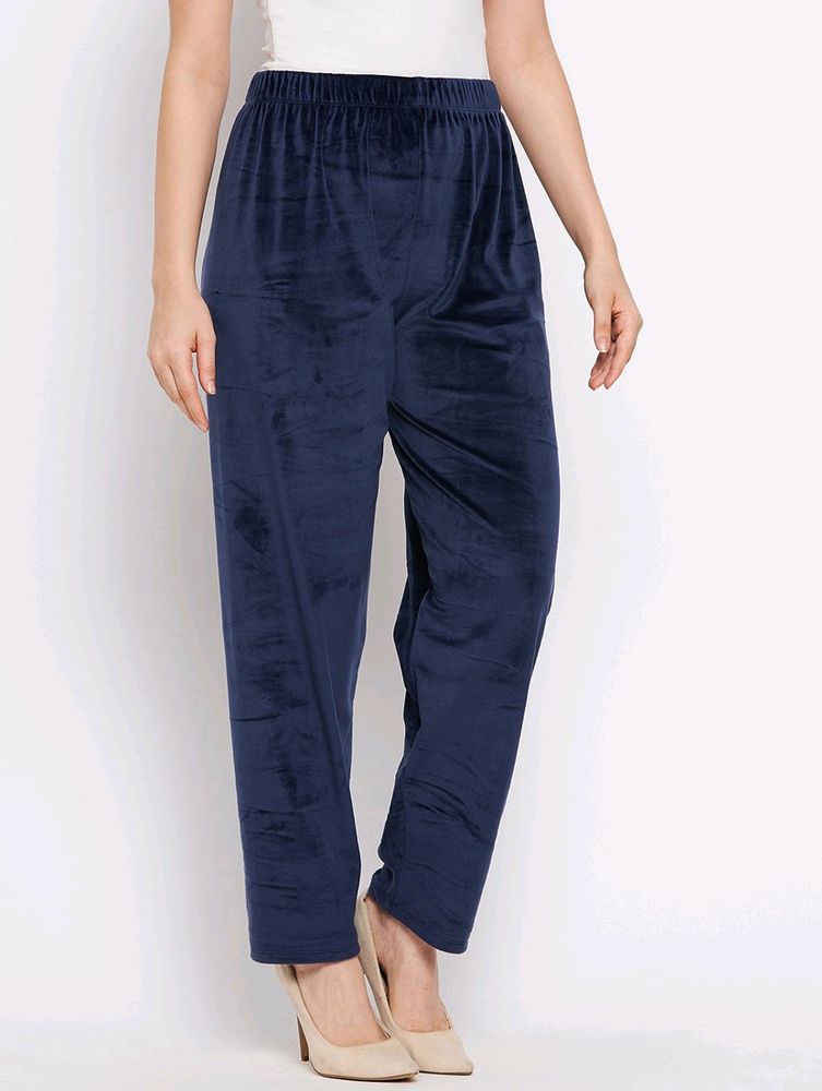 Velvet Pyjama Style Imported Warm Pant For Winter