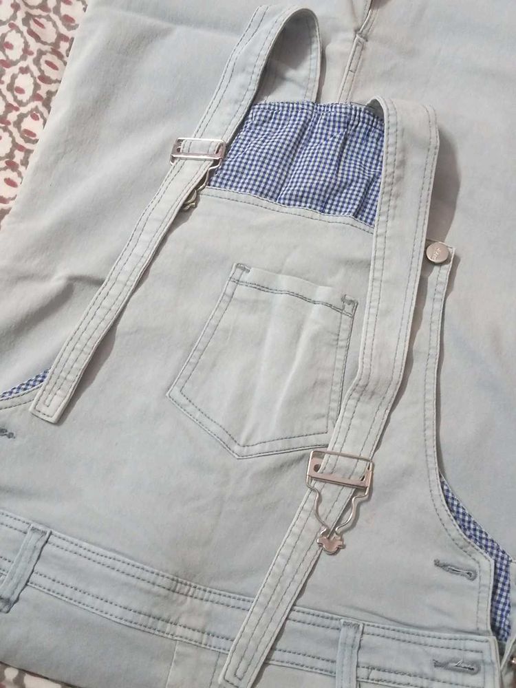 Short Skirt Denim Dungarees