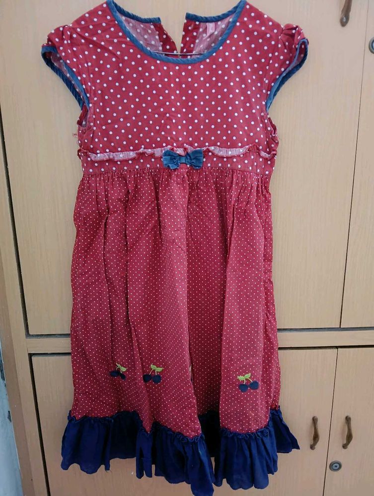 Cute Polka Dot Girls Dress