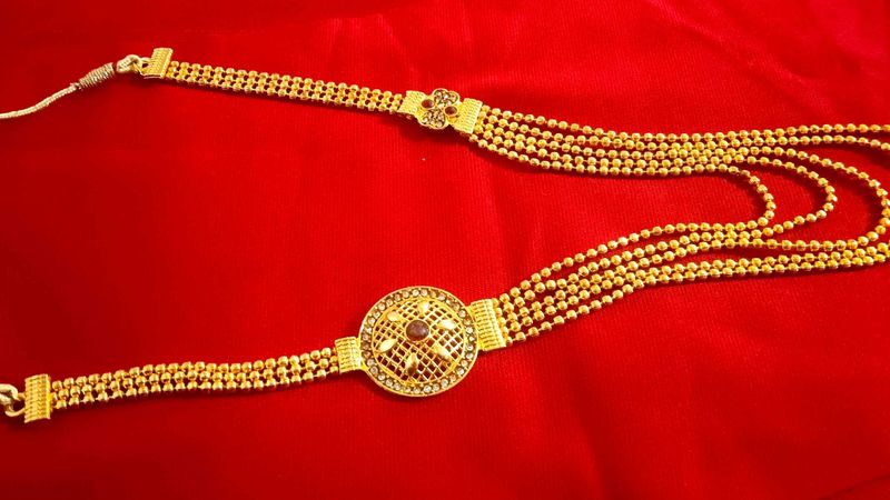 Kaliyani Jwellers Gold Plated Long Necklace