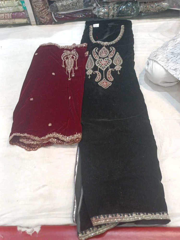 Elegant Velvet dress material