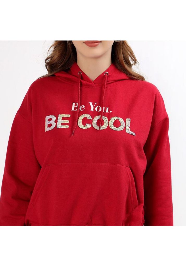 Red &#39;Be Cool&#39; Hoodie