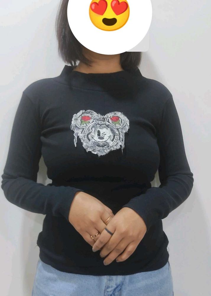 Women Black Tshirt