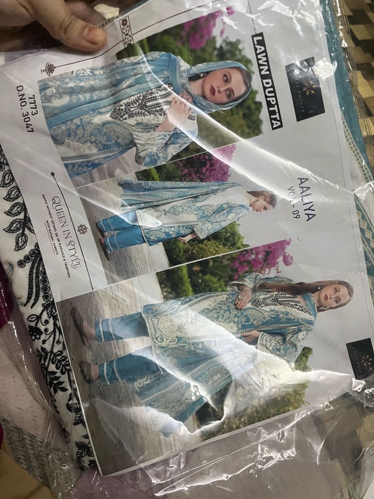 Combo 3Aaliya Lawn Dupatta Suit