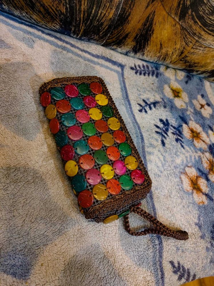 Colorful Beaded Pouch