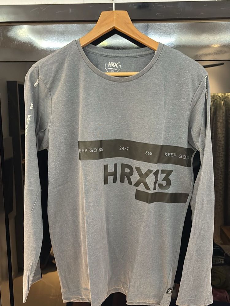 HRX Grey Full Sleeve T-Shirt