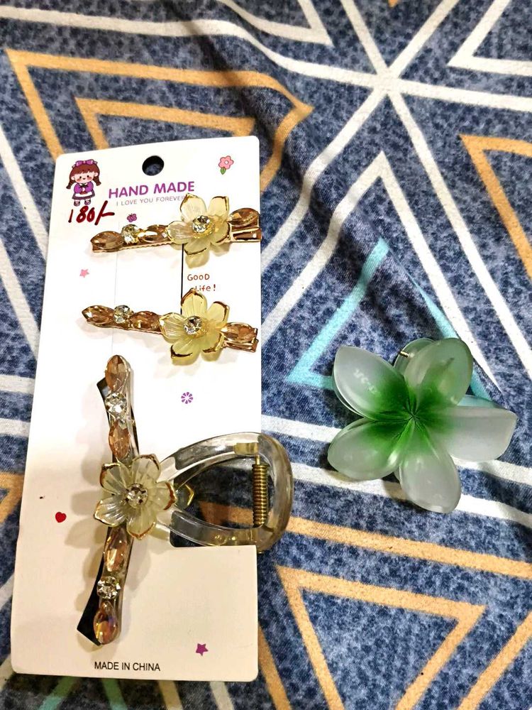 Floral Hair Clip Set
