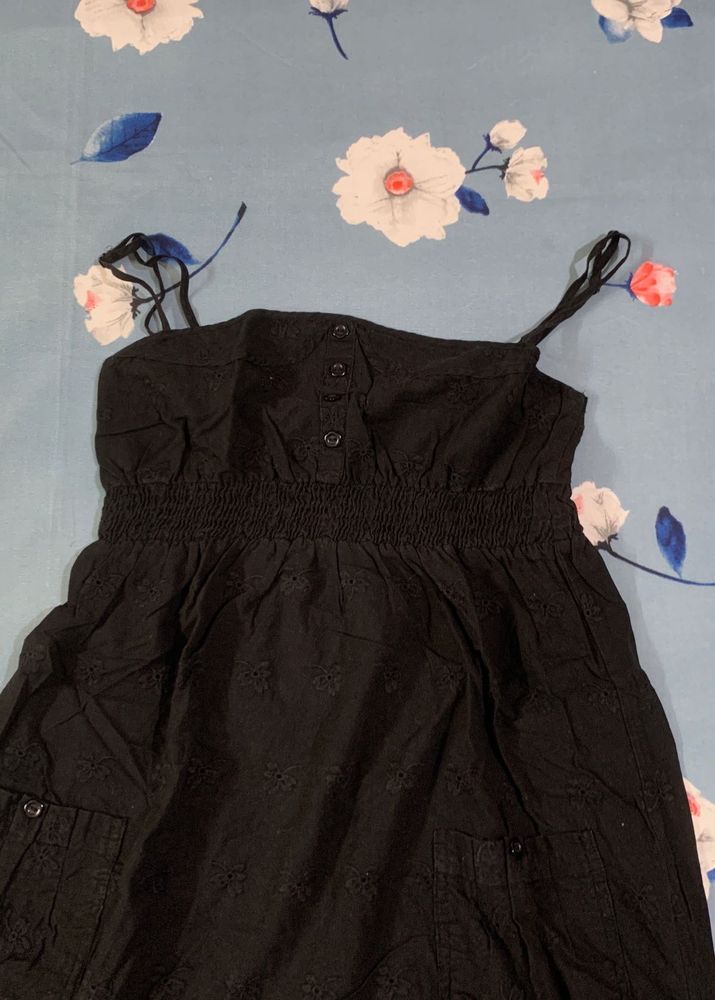 Black Eyelet Sun Dress