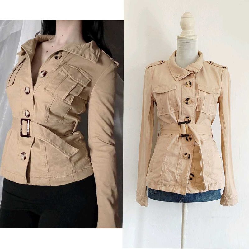 H&amp;M Vintage Belted Beige Jacket