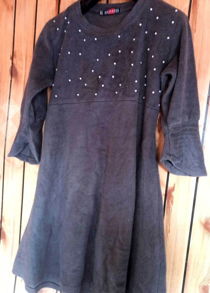 Grey Casual Dress,very warm
