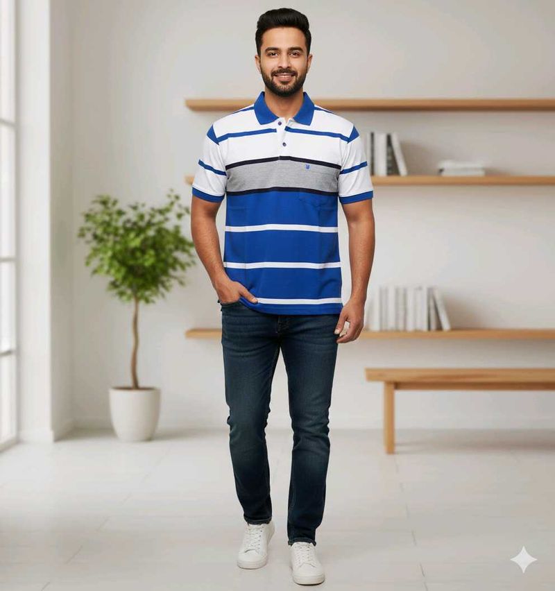 Striped Polo T-Shirt