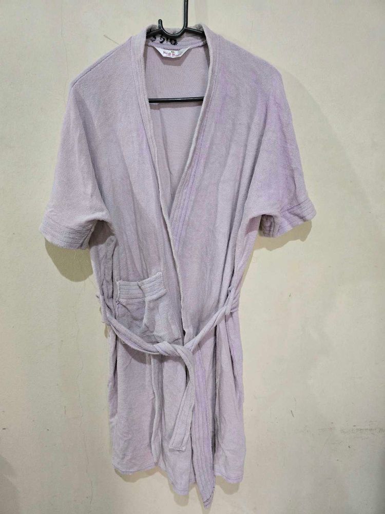 Lavender Terry Cloth Robe For Women