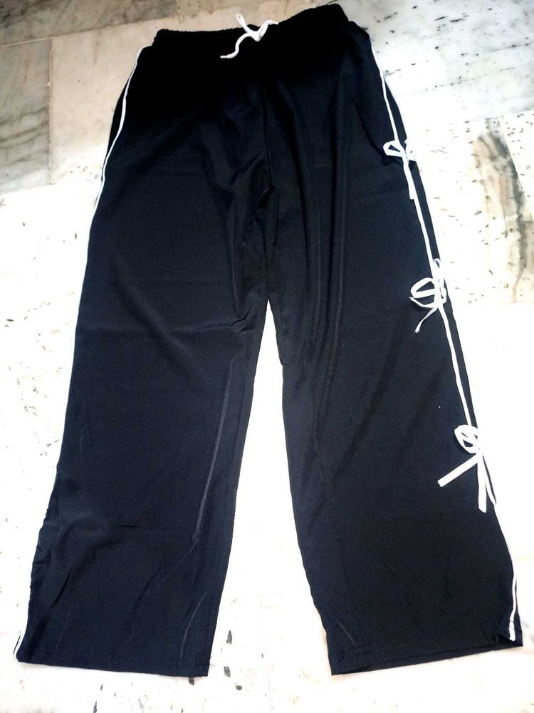 Black Wide Leg Lounge Pants