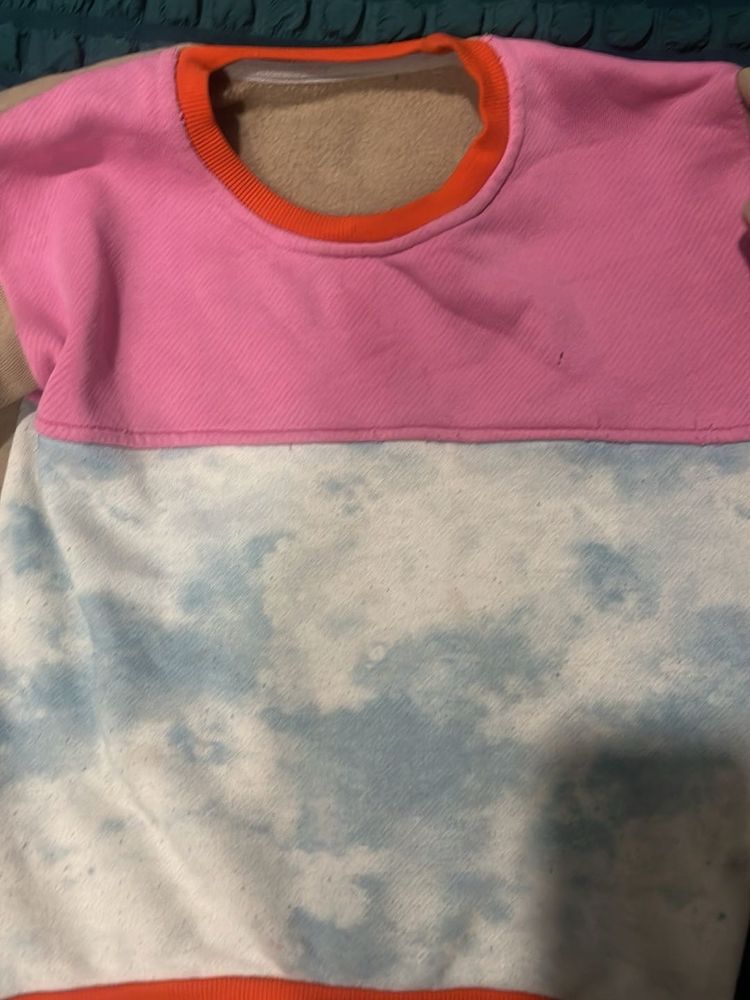 Pink &amp; Blue Tie-Dye kids Sweatshirt