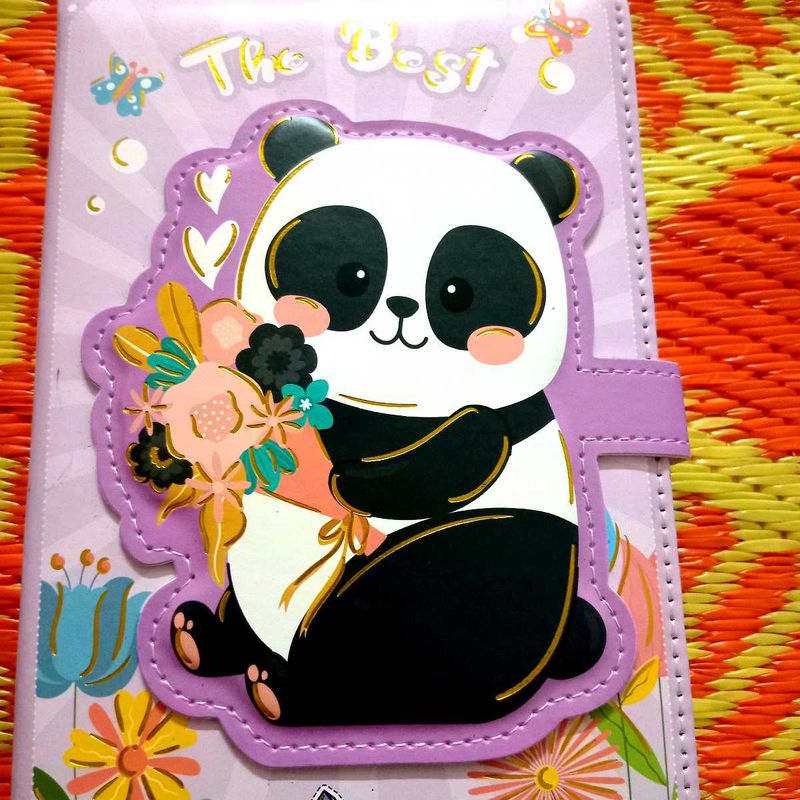 Cute Panda Floral Journal