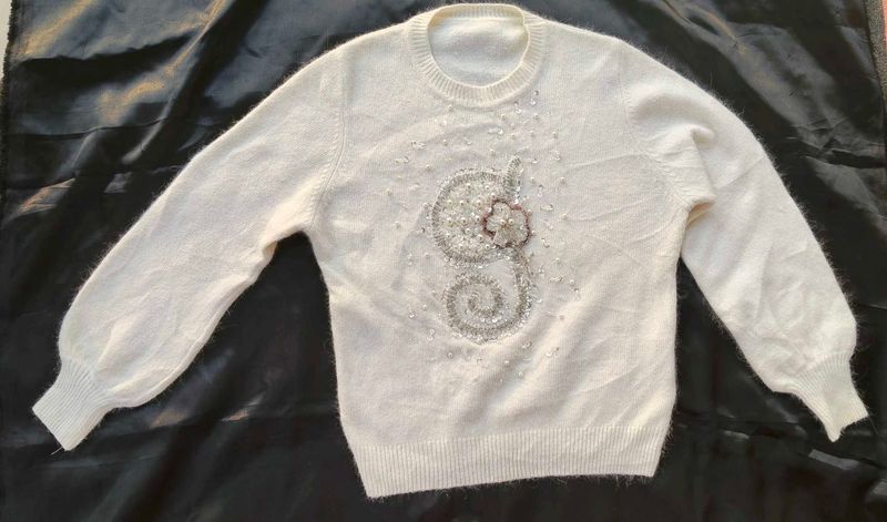 Embellished Knit Sweater