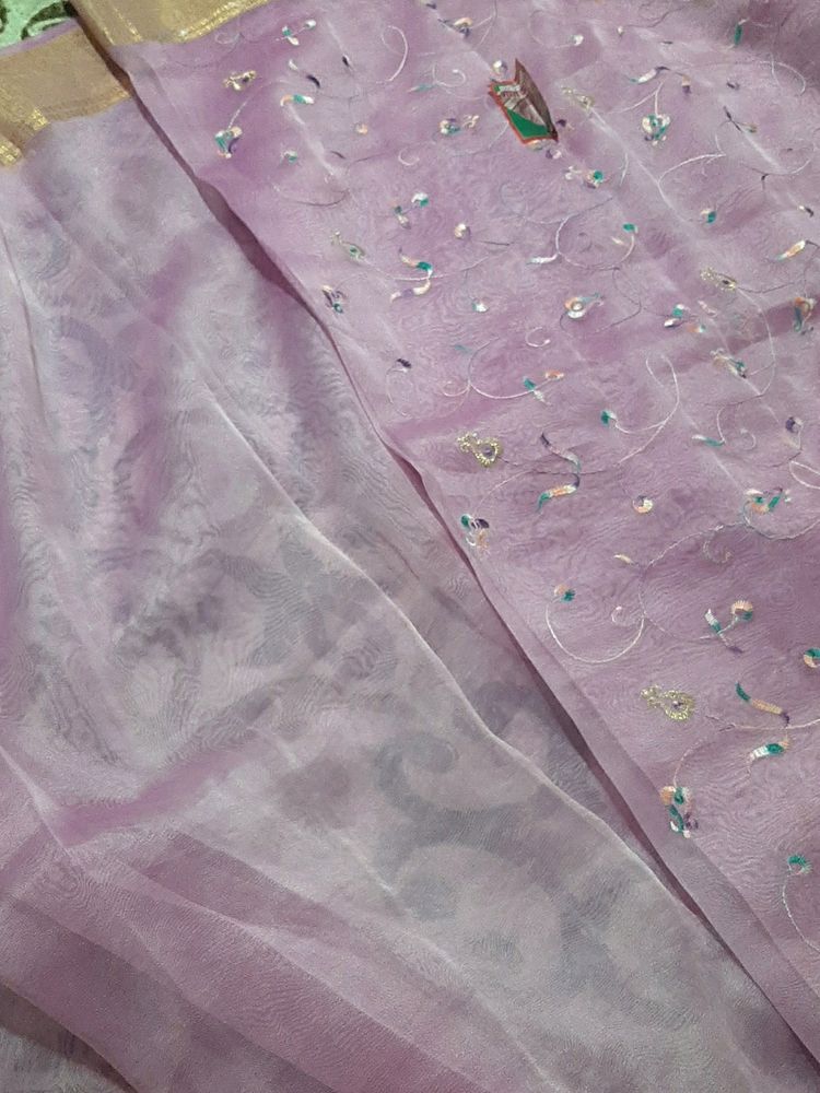 Magenta Colour Saree