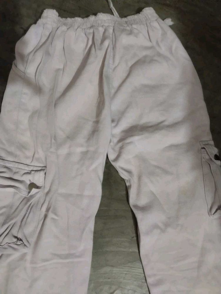 Light Lavender Cotton Cargo Pants