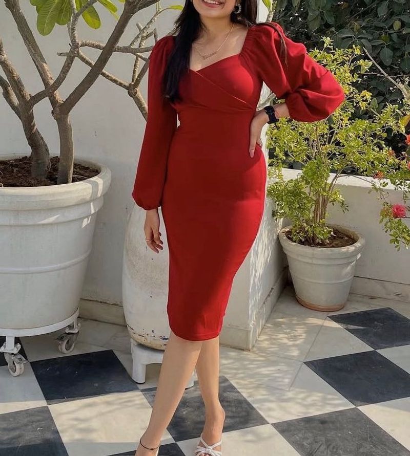 Red Midi Dress